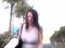 Groped Asian Woman Soaked In Rain On Bus