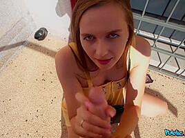 Tittyflashing On The Streets Of Czechia - Pov Agent