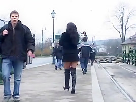 Fabulous flashing video with public scenes 4