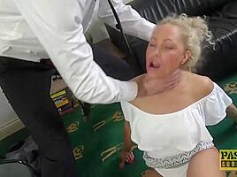 Hot blonde milf gets banged roughly...