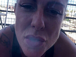 Smoking Blowjob Auf Dach Terrasse In Hollywood Patti...