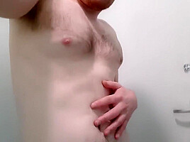 Naughty Kinky Straight Boy Teasing Naked Body Strips Off Strokes Pink Balls Ginger Bush...