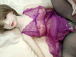 Love doll hikaru purple lingerie and...