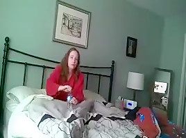 Wife caught masturbating hidden cam 5...