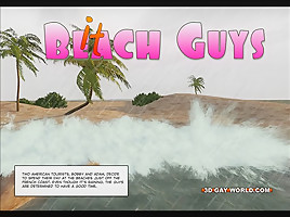 Hawaii queens surf beach 3d gay animated comics...