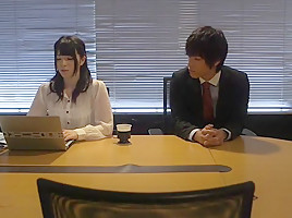 Asia couple office suits...