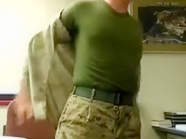 Caught military guy jerking off on...