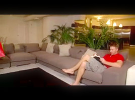 Enjoys a sexy hot stud couch...