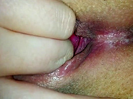Close up girlfriend squirting...