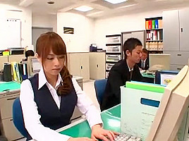 Exotic Japanese Slut In Incredible Doggy Style Office...