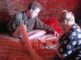 Son Russian Old Woman And Junior Boy 2...