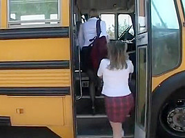 Driver Bangs 2 Erotic Masturbating Students Back Of Bus...