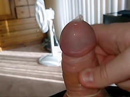 My small condom in slow motion...