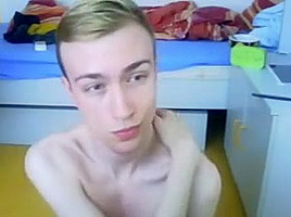 Czech skinny gay boy shows his...