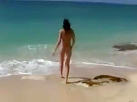 Nude college girl beach...