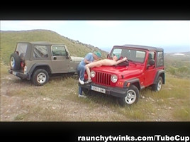 Raunchytwinks Video The Sexy Red Jeep...