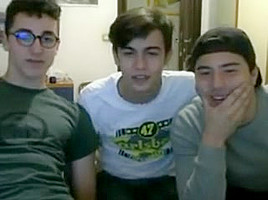 Italian cute friends show their cam...