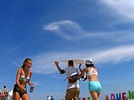 Spandex beach music festival...