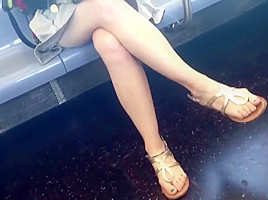 Candid Crossed Legs Under Table Porn Tube Video