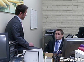 Office hunk assfucked doggystyle in office...