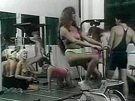 In a gym...