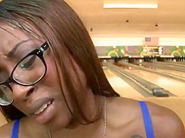 Butt ebony girls have bowling party...