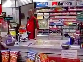 Gas station worker gives guy head...