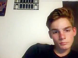 German cute fingering his tight ass on cam...