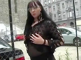 Hungarian girl rita public video...