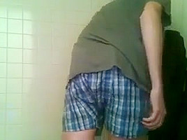 Bi schoolgirl boy stripping in shower...