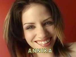 Annika massages black cock...