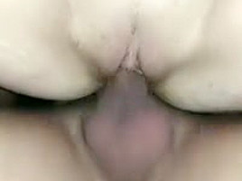 Tight pink pussy pounded with dripping...