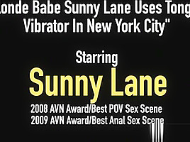 Blonde Babe Sunny Lane Uses Tongue Vibrator In New York City