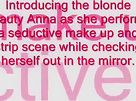 Anna teasing hot pink panties mirror...