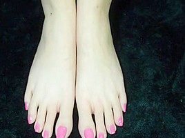Sexy long toenails footjob...