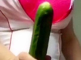 English milf and a cucumber...