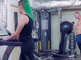 Sexy Girl In Gym Receives Worship...