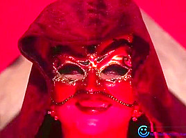 Masked mistress fucked in leather...