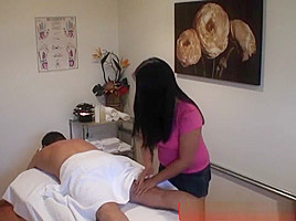 Real asian masseuse tugs for extra...