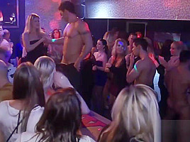 Nightclub orgy session featuring luscious starlets...