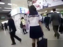Asian schoolgirl fucked on...