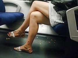 Sexy legs on the train...