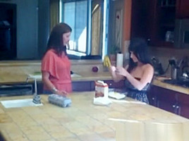 Lesbian housewives caught on...