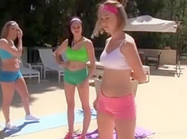 Fit And Pretty Teens Gets Fucked Hard After Their Yoga Class