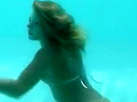 Silver bikini underwater...