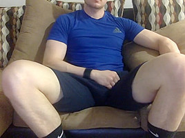 White dick wanked while watching tv...