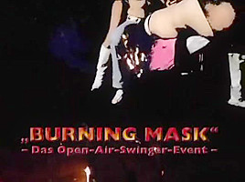 Burning mask air swingers event...