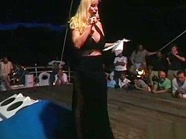 Big Titted Blonde SaRenna Lee's 1997 Boob Cruise Showtime