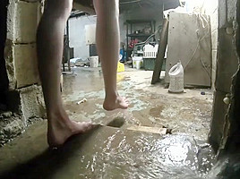 First Flooding Basement Porn...