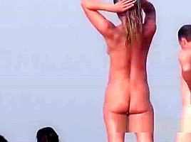 Amateur nudist milfs beach games voyeur...